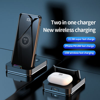 검은색 삼성 패스트 충전 무선 충전 패드, 10000mAh 파워 뱅크 15w
