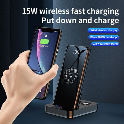 검은색 삼성 패스트 충전 무선 충전 패드, 10000mAh 파워 뱅크 15w