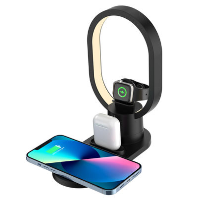 다기능 고속 퀴 LED 램프, 3인1 밤 램프 무선 충전기