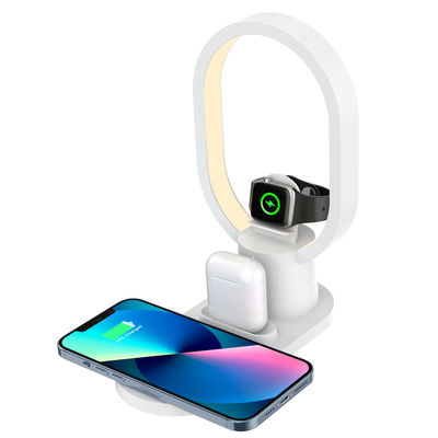 다기능 고속 퀴 LED 램프, 3인1 밤 램프 무선 충전기