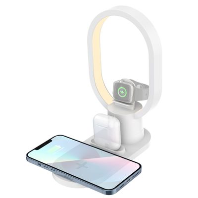 다기능 고속 퀴 LED 램프, 3인1 밤 램프 무선 충전기