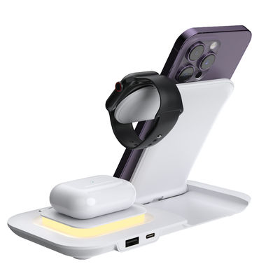 LED ABS 자석 5 In 1 무선 충전기 야간 빛 기능 애플 사용