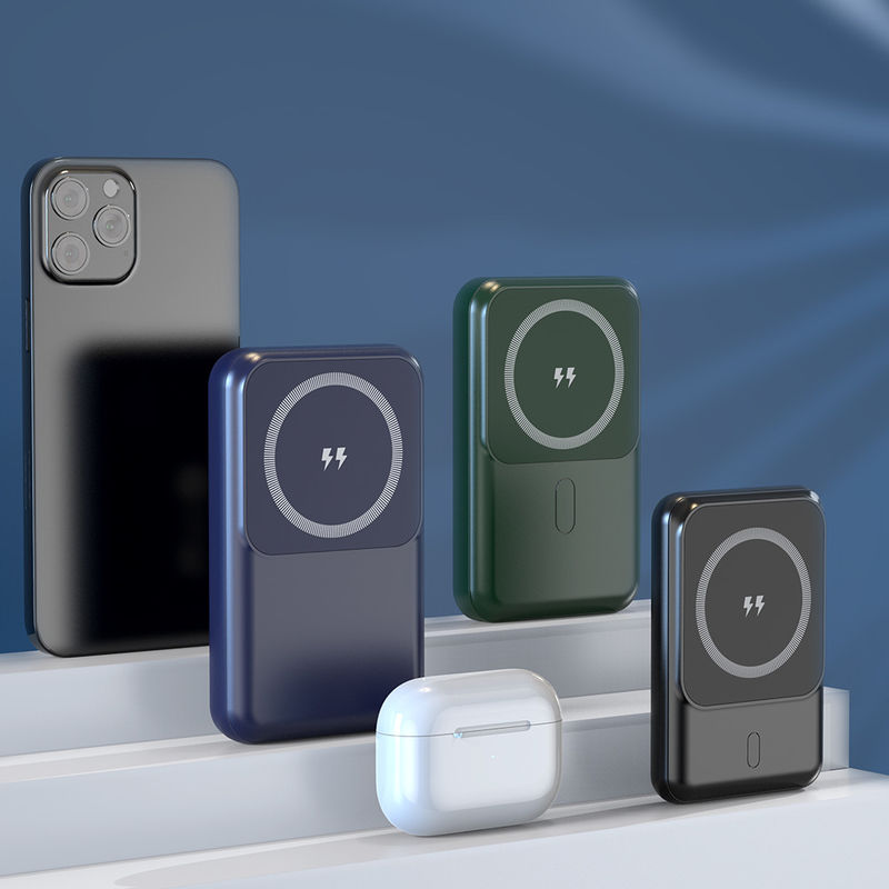 마그네틱 파워 뱅크 휴대용 충전기, 아이폰용 빠른 휴대용 충전기 1000mAh